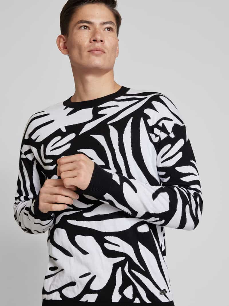 Karl Lagerfeld Gebreide pullover met all-over motief