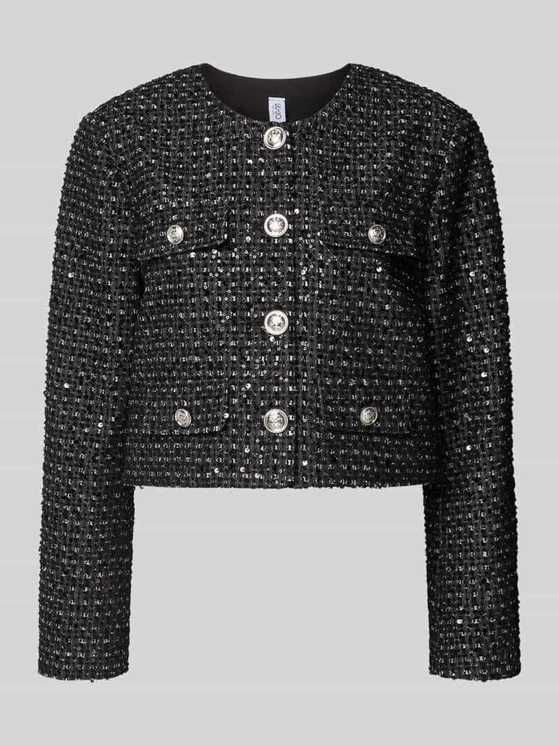Liu Jo White Korte blazer met viscose en pailletten