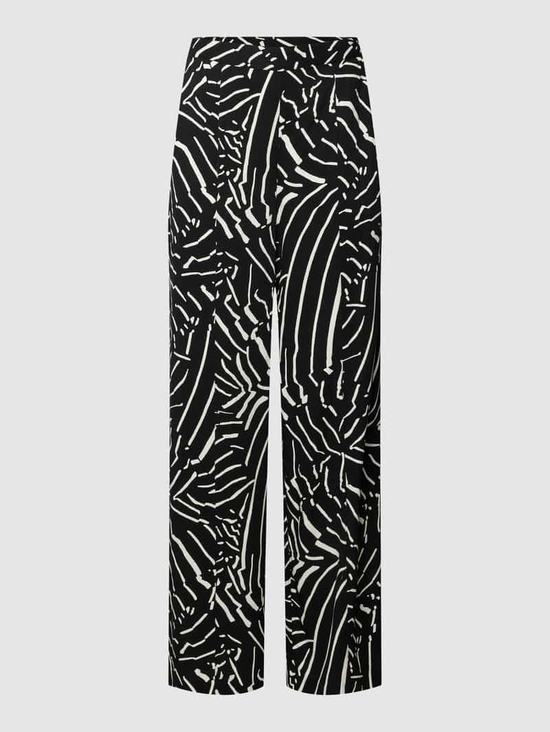 Minus Stoffen broek met all-over motief model 'KASSANDRA'