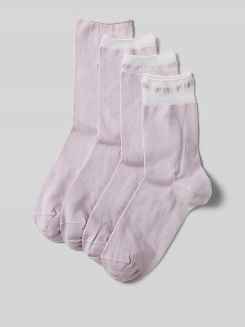 CK Calvin Klein Sokken met effectgaren in een set van 4 paar modell 'LUREX'