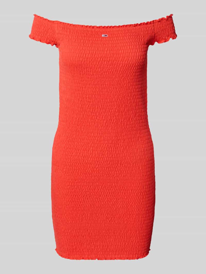 Tommy Jeans Slim fit bodycon-mini-jurk met carmenhals