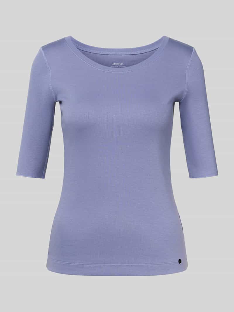 Marc Cain T-shirt van katoenmix met logo-applicatie