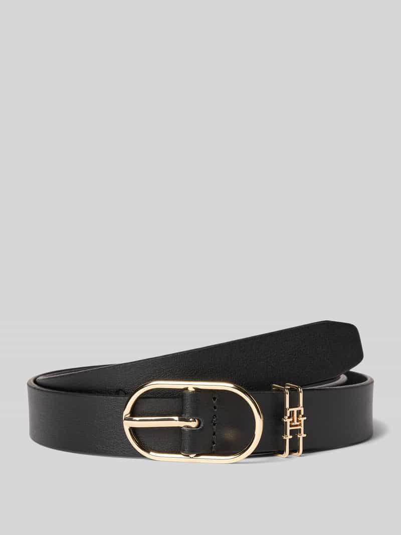 Tommy Hilfiger Leren riem met ovale gesp