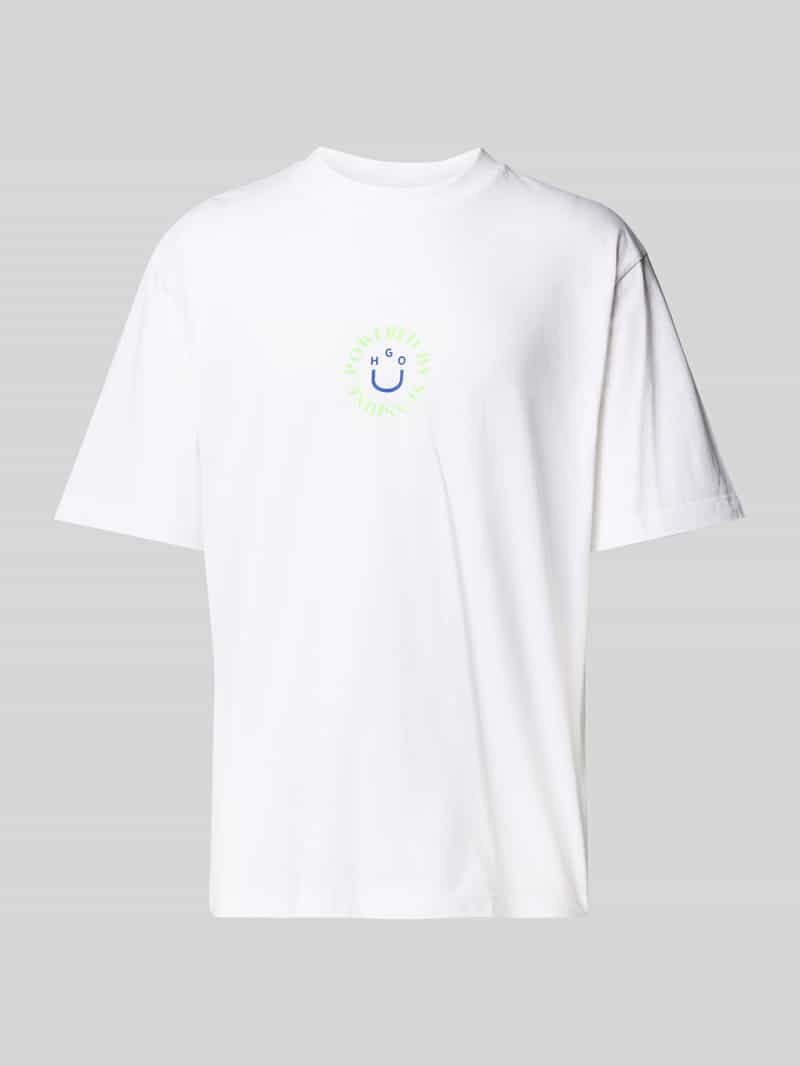 OTTO HUGO Blue T-shirt Napoka Unisex, met Hugo rugprint