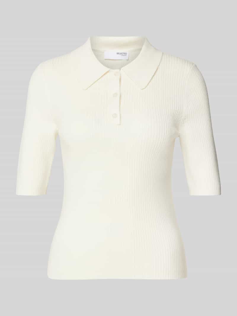 Selected Femme Poloshirt met 1 2 mouwen model 'HELEN'