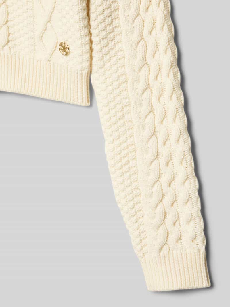 Guess Korte gebreide pullover met labeldetail
