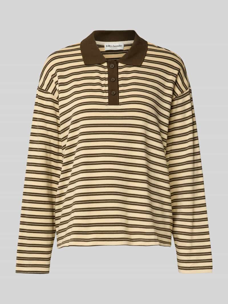 LOLLYS LAUNDRY Regular fit poloshirt met korte knoopsluiting model 'Moby'