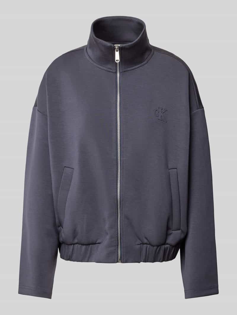 Calvin Klein Jeans Sweatjack met opstaande kraag