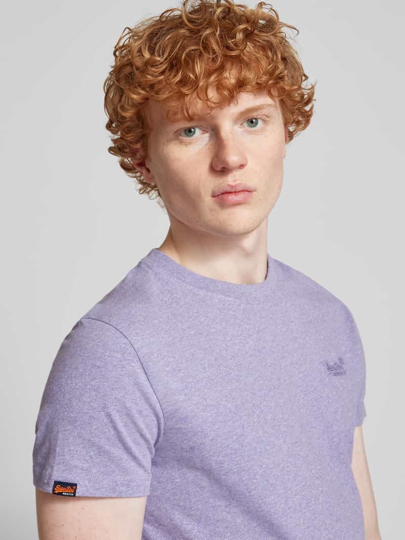 Superdry T-shirt met labelstitching