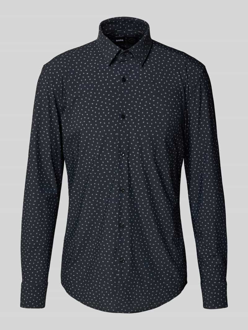 Boss Slim fit zakelijk overhemd met elastisch performancemateriaal model 'HANK'