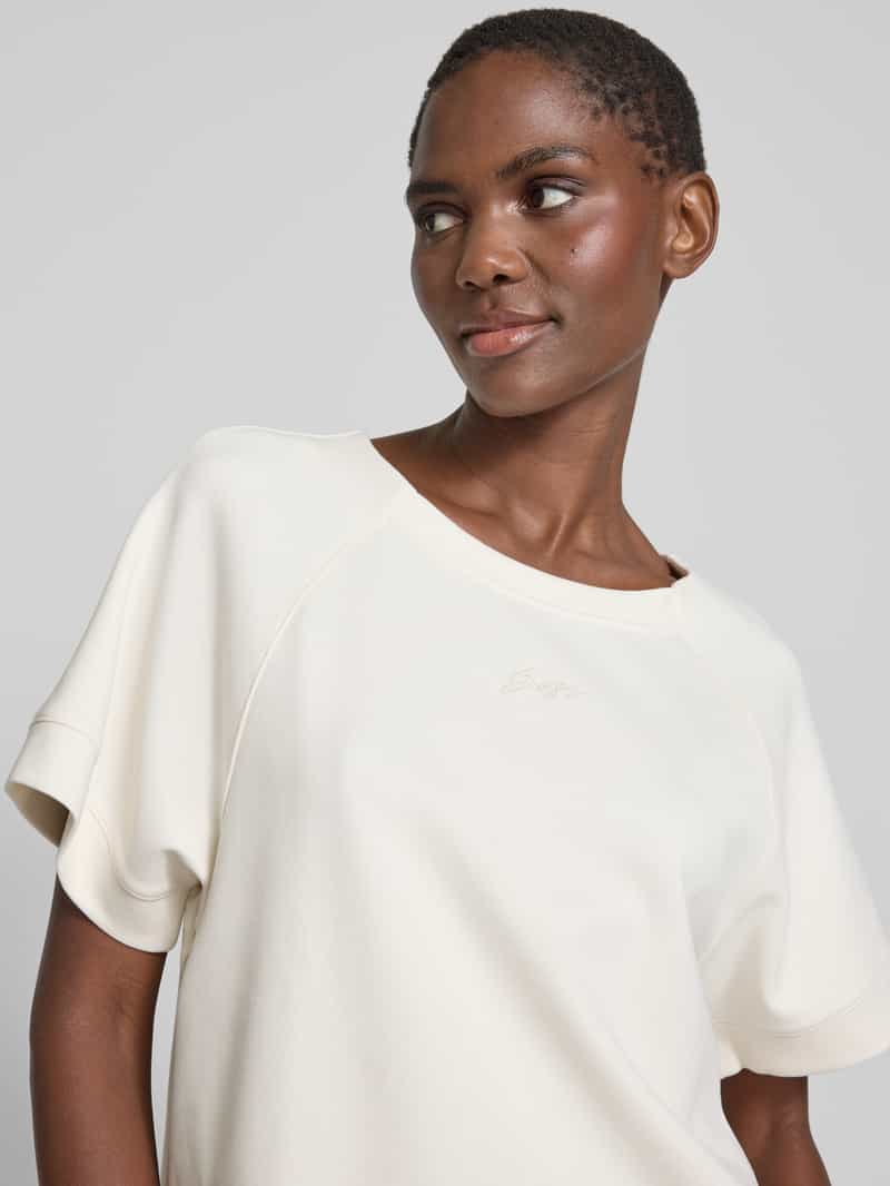 Boss Orange Sweatshirt met ribboorden model 'Emsa'