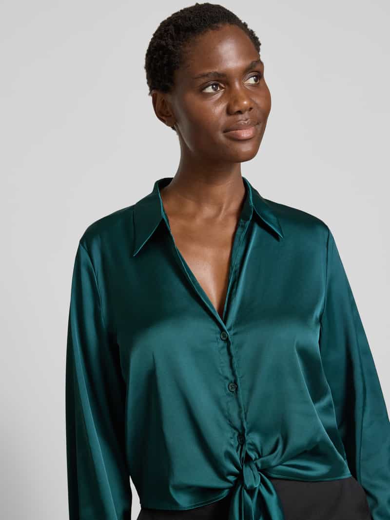 HUGO Regular fit blouse met lange mouwen in satijnlook model 'ERRIKA'