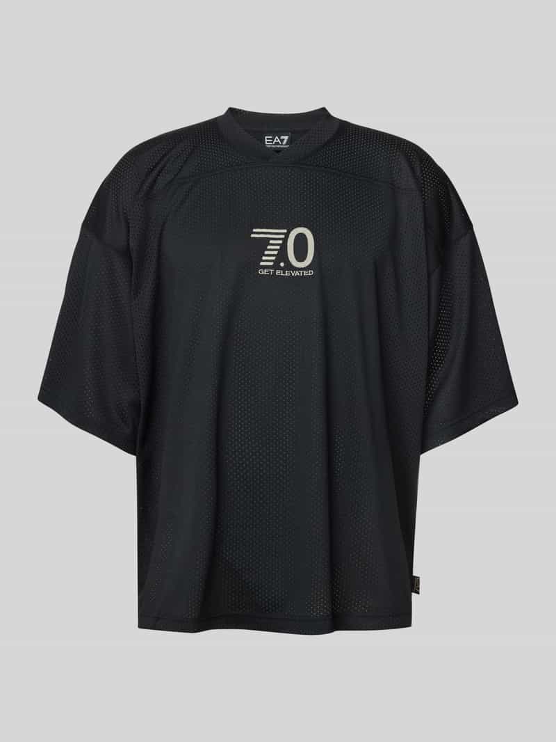 EA7 Emporio Armani T-shirt met statementstitching model 'TRAIN 7.0'