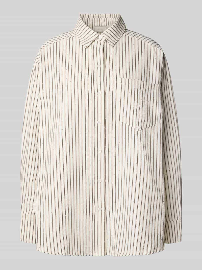 NEO NOIR Relaxed fit blouse met borstzak model 'Dalma'