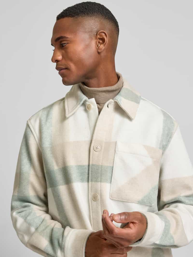 MCNEAL Regular fit overhemdjack met paspelzakken op de borst model 'ETHAN'