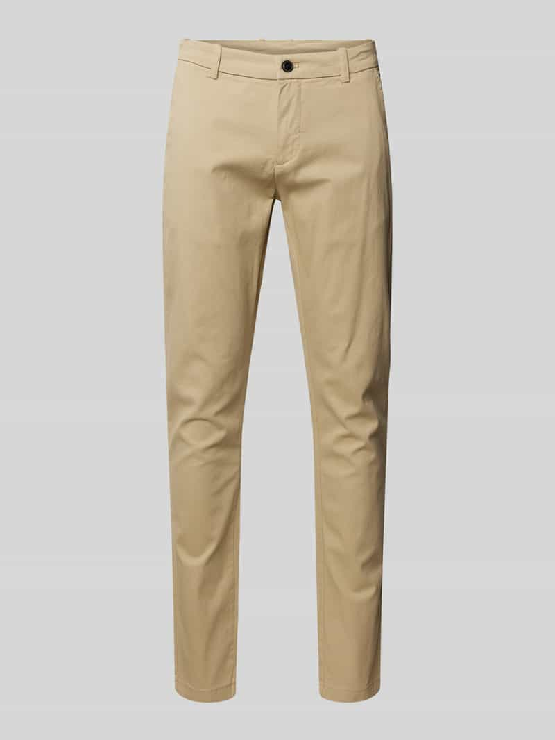 Lindbergh Slim fit chino met achterzakken