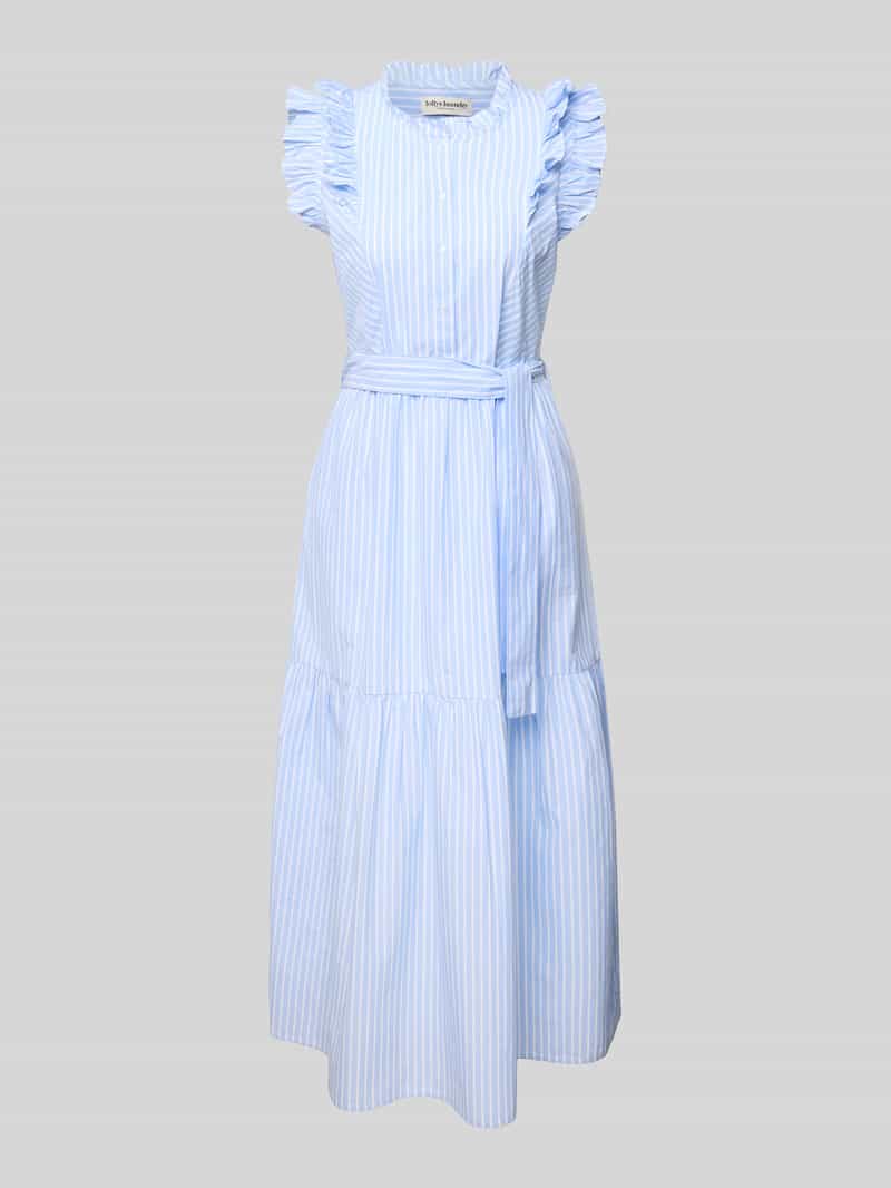 LOLLYS LAUNDRY Midi-jurk met strikceintuur model 'Harriet'
