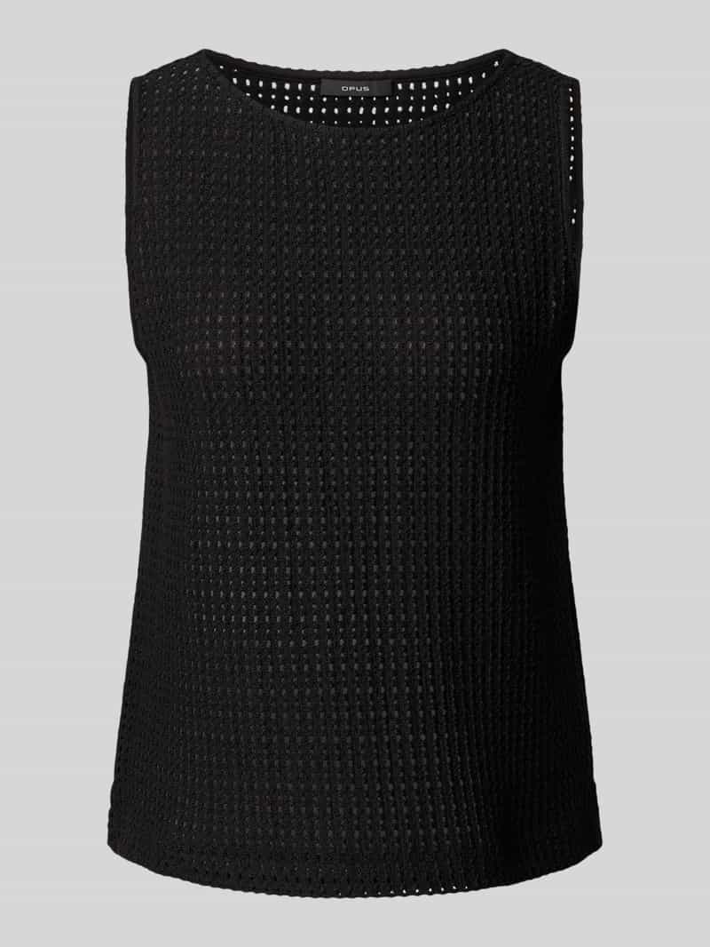 Opus Regular fit top van katoenmix model 'Idali'