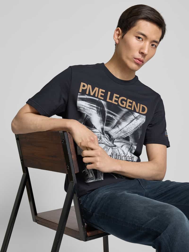 PME Legend T-shirt met labelprint