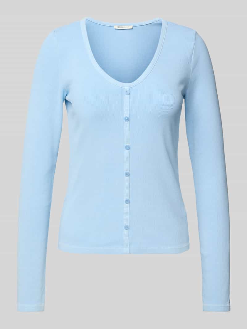 Tom Tailor Denim Slim fit shirt met lange mouwen van katoenmix