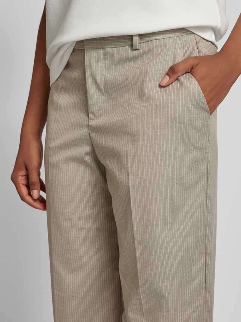 Kaffe Wide leg stoffen broek met persplooien