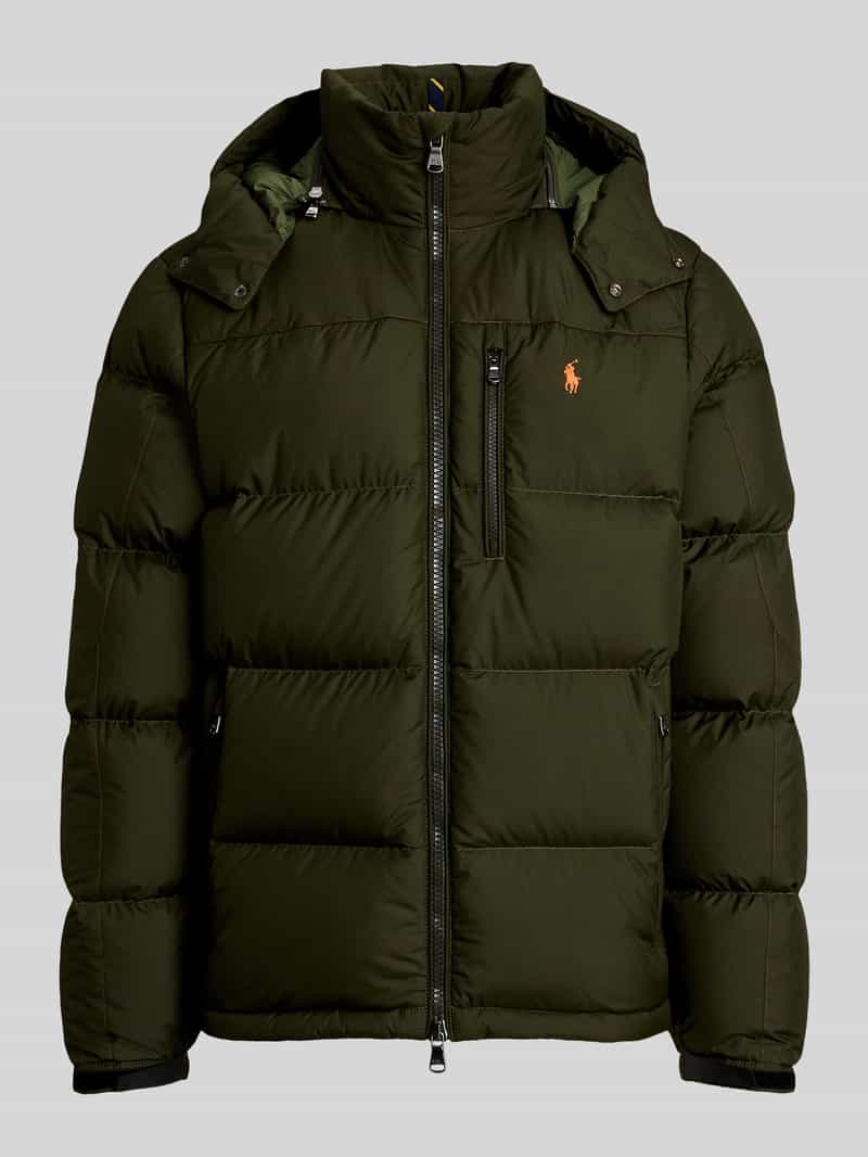 regular fit donsjack met gestikt logo