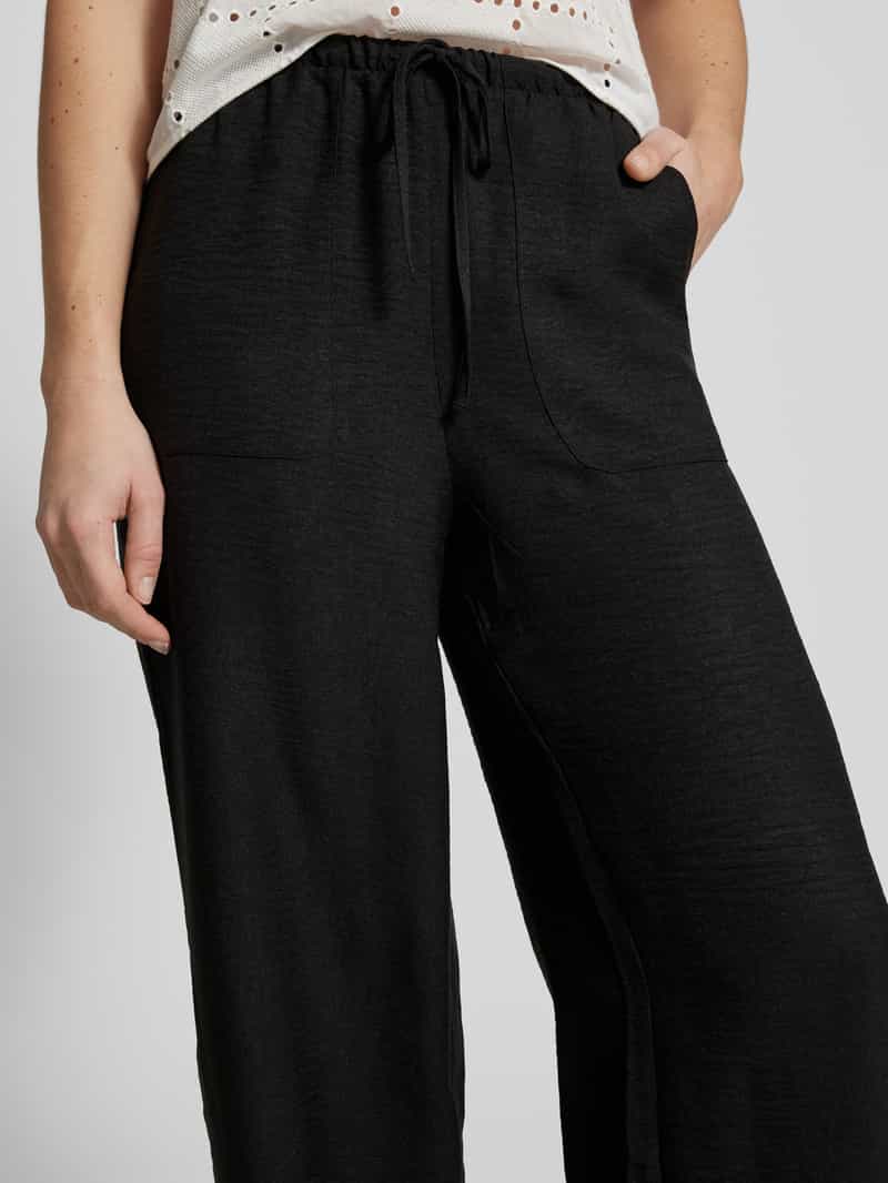 Vero Moda Regular fit wijde broek met elastische band model 'MELANEY'