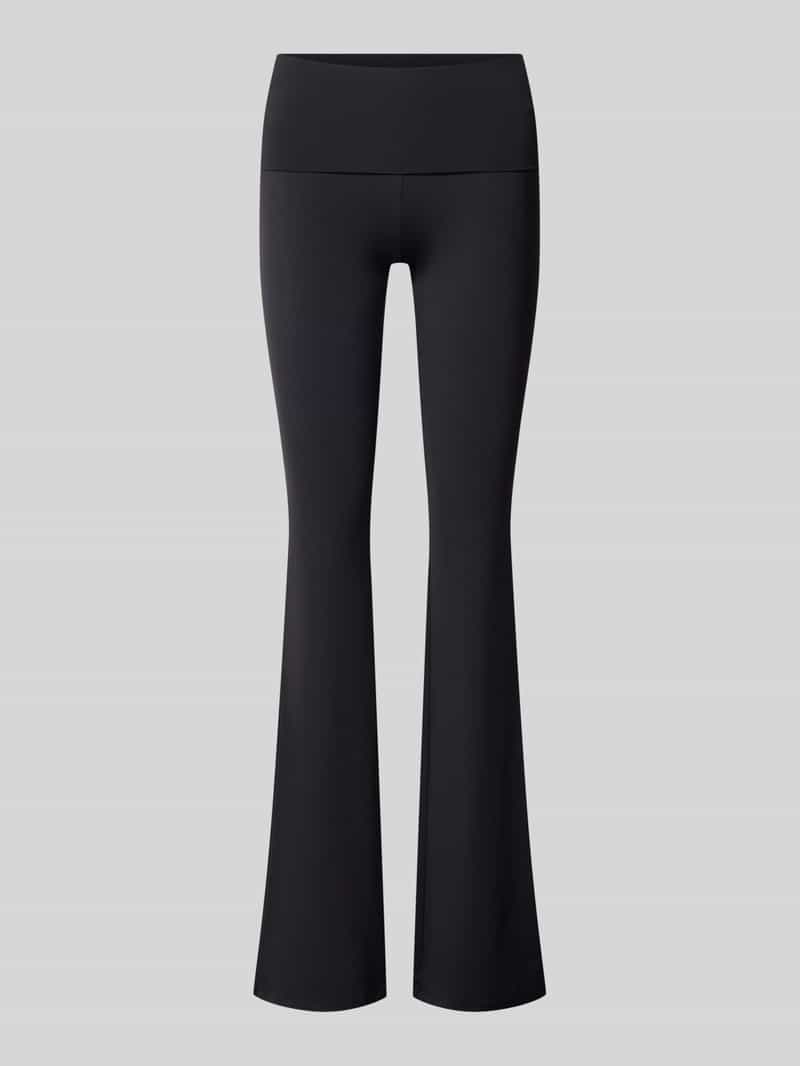 High waist bell bottom met mini flare