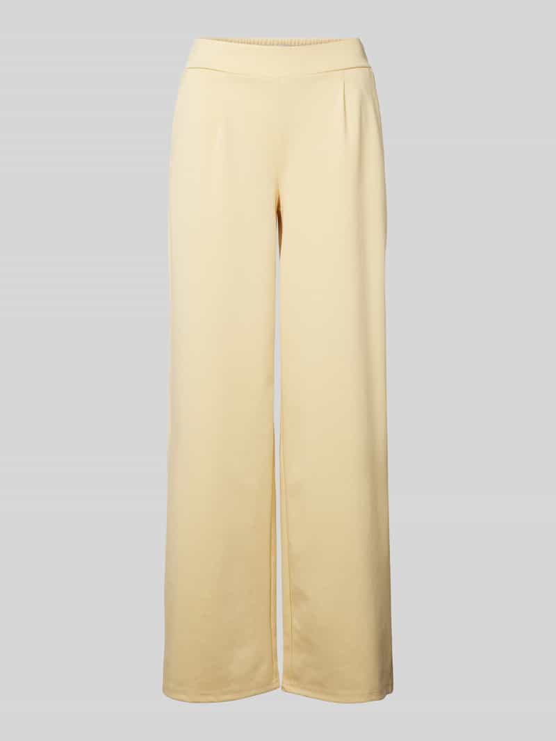 Ichi Wide leg stoffen broek met bandplooien model 'KATE Long'