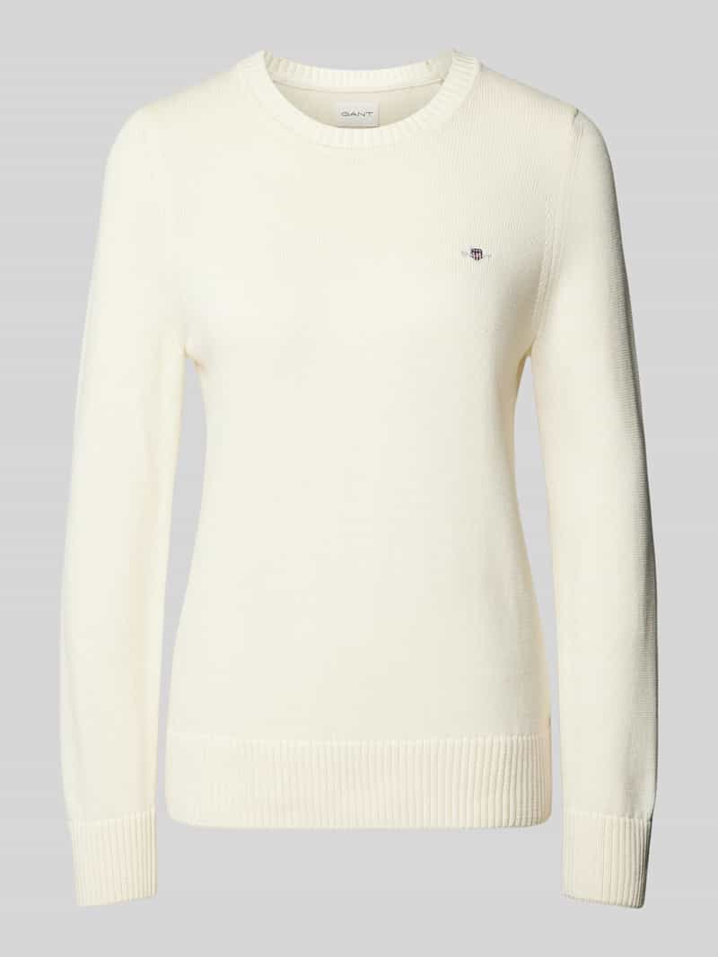 Gant Gebreide pullover met labelstitching