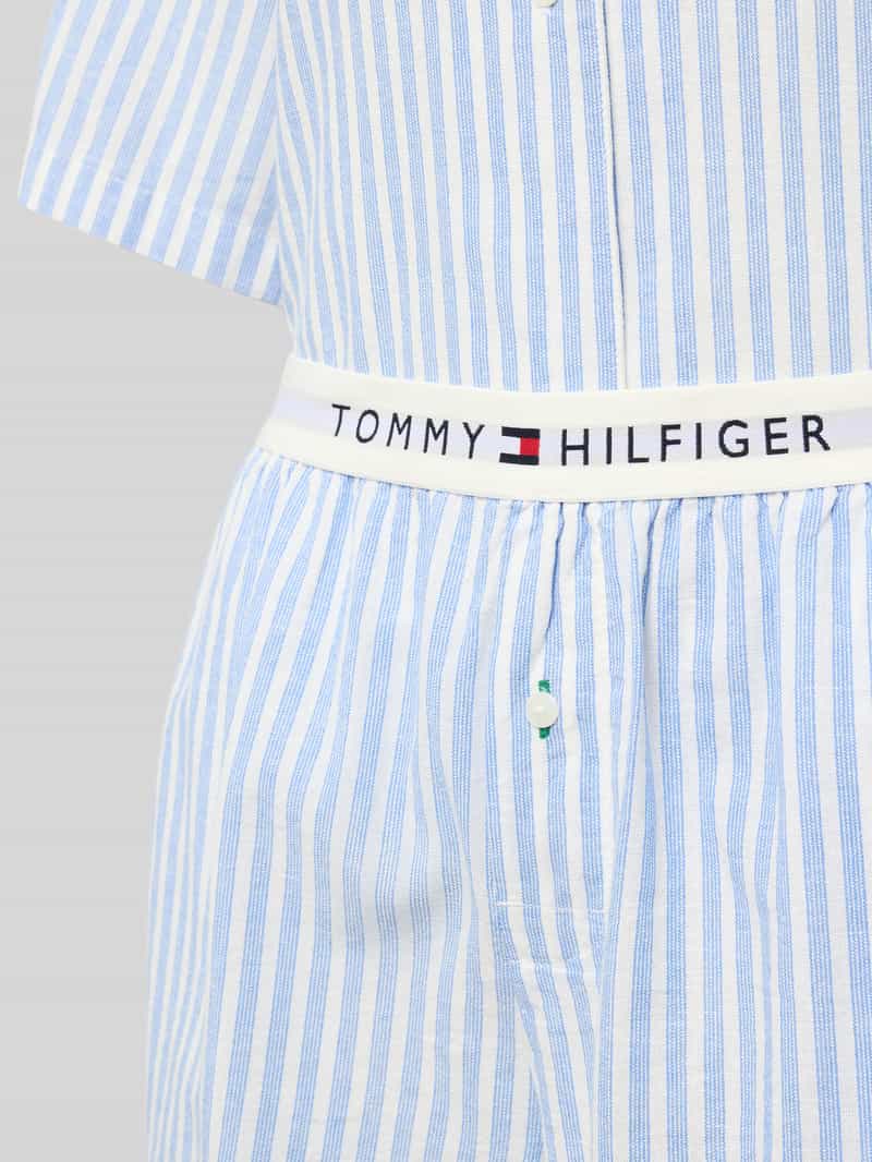 Tommy Hilfiger Relaxed fit pyjama van een mix van katoen en linnen