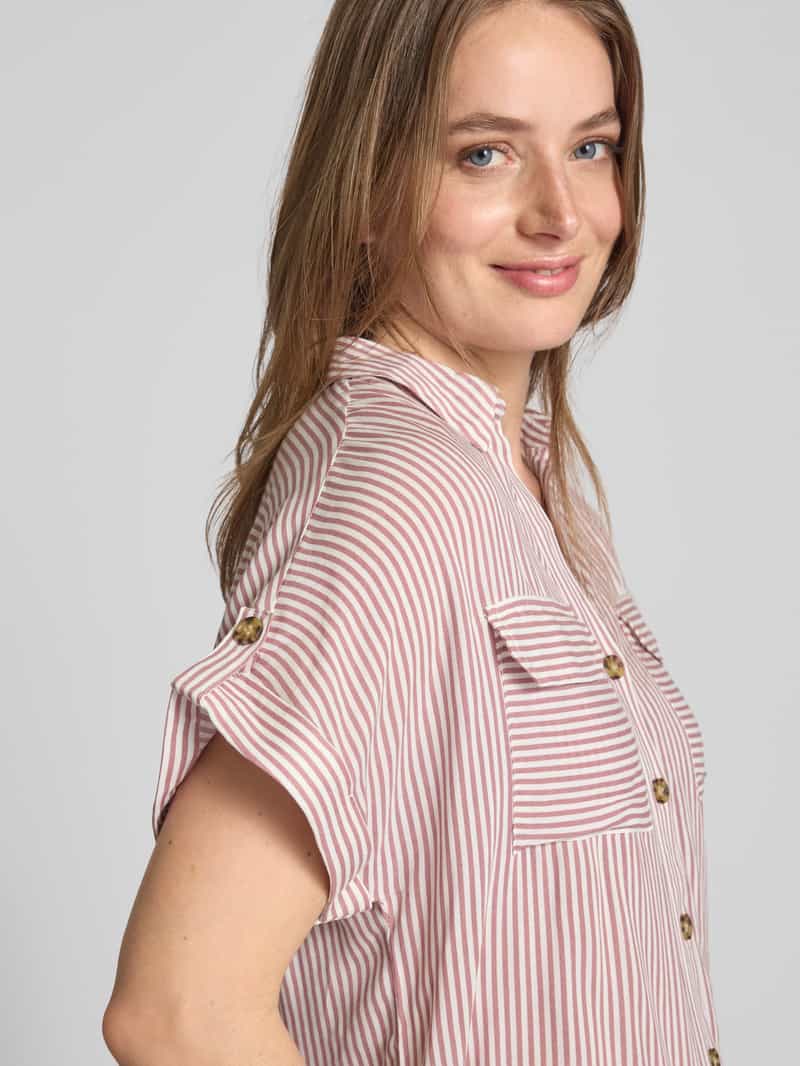 Vero Moda Regular fit overhemdblouse van pure viscose model 'BUMPY'