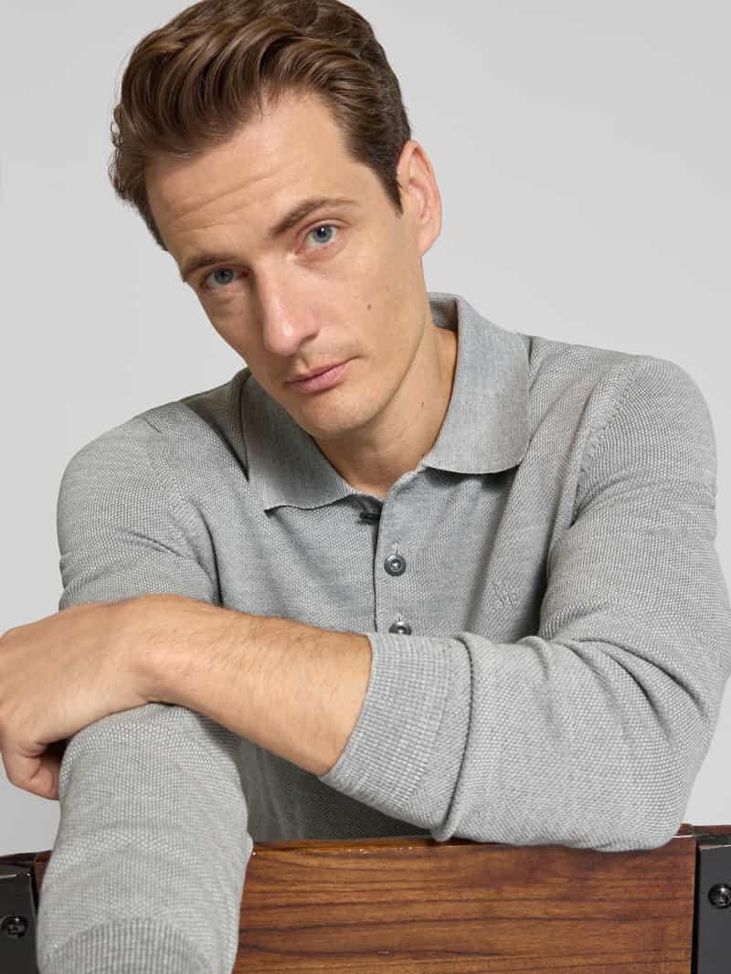 Marc O'Polo Regular fit gebreid shirt van puur katoen