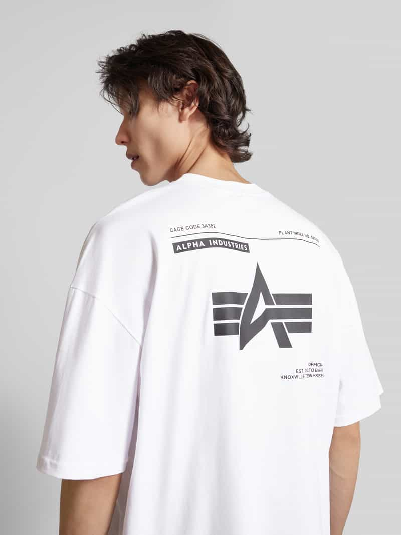 alpha industries T-shirt met labelpatch model 'LOGO'