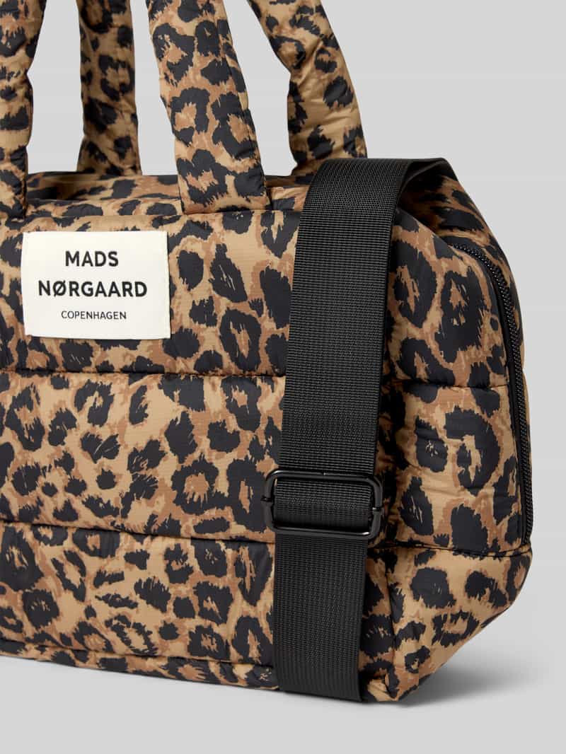 MADS NØRGAARD Handtas met all-over dierenprint model 'Boxy'