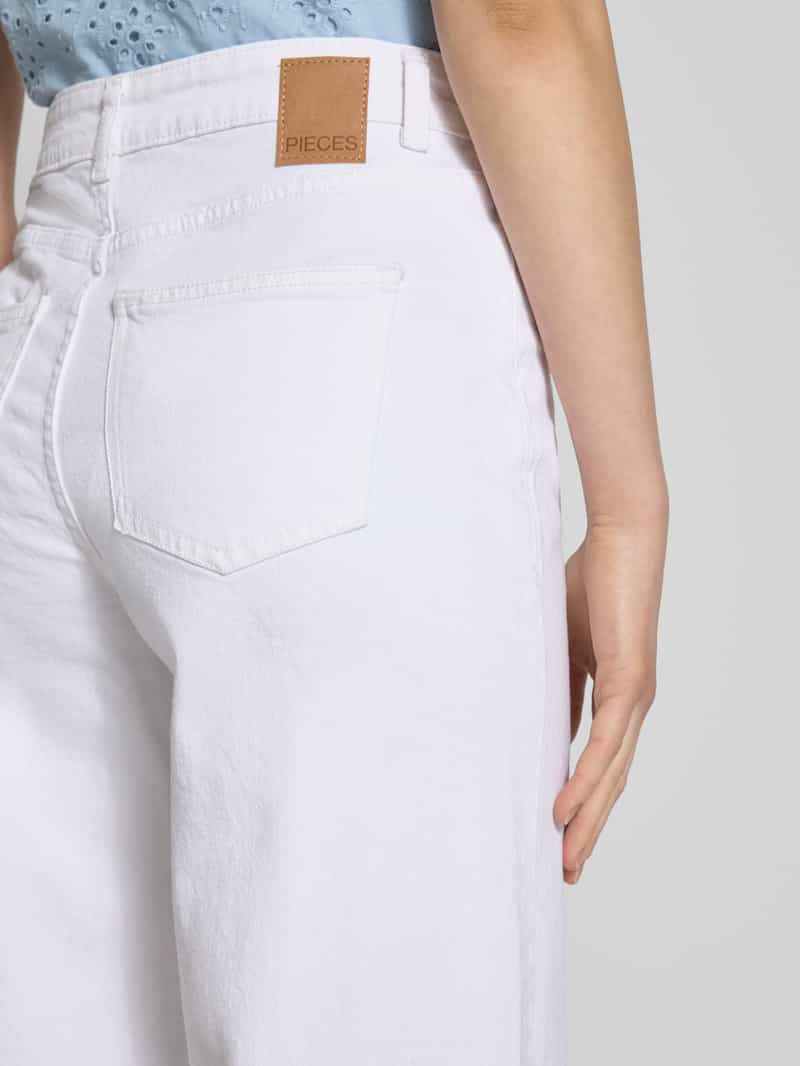 Pieces Wide fit jeans van katoenmix model 'SELMA'