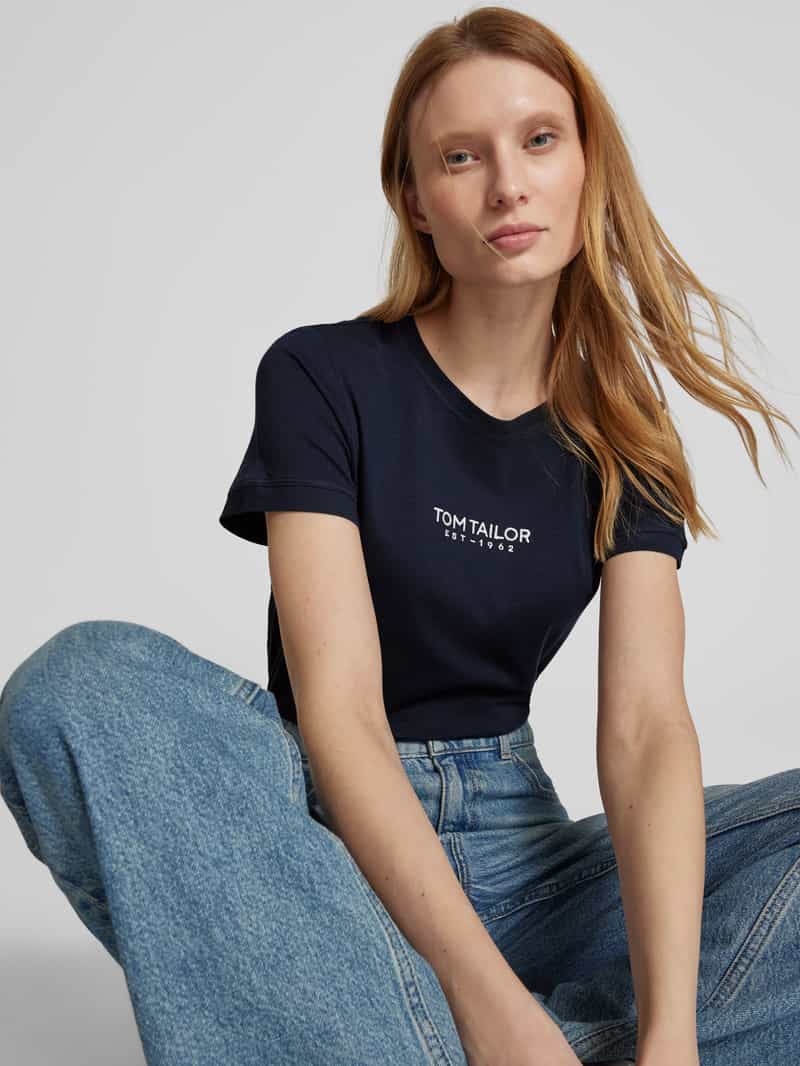 Tom Tailor Regular fit T-shirt van puur biologisch katoen