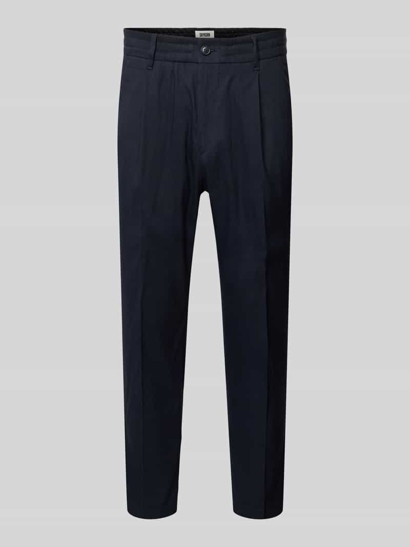 drykorn Tapered fit bandplooibroek met elastische band model 'CHASY'