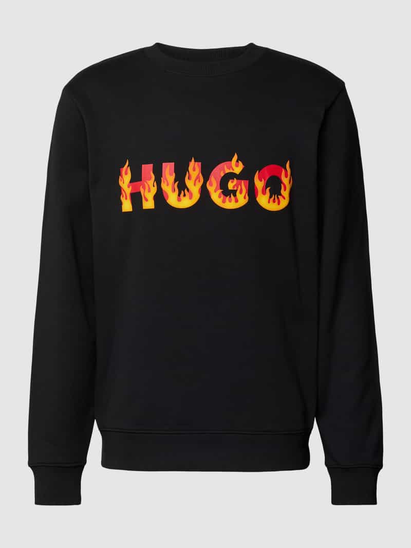 HUGO Sweatshirt met labelprint model 'Ditmo'