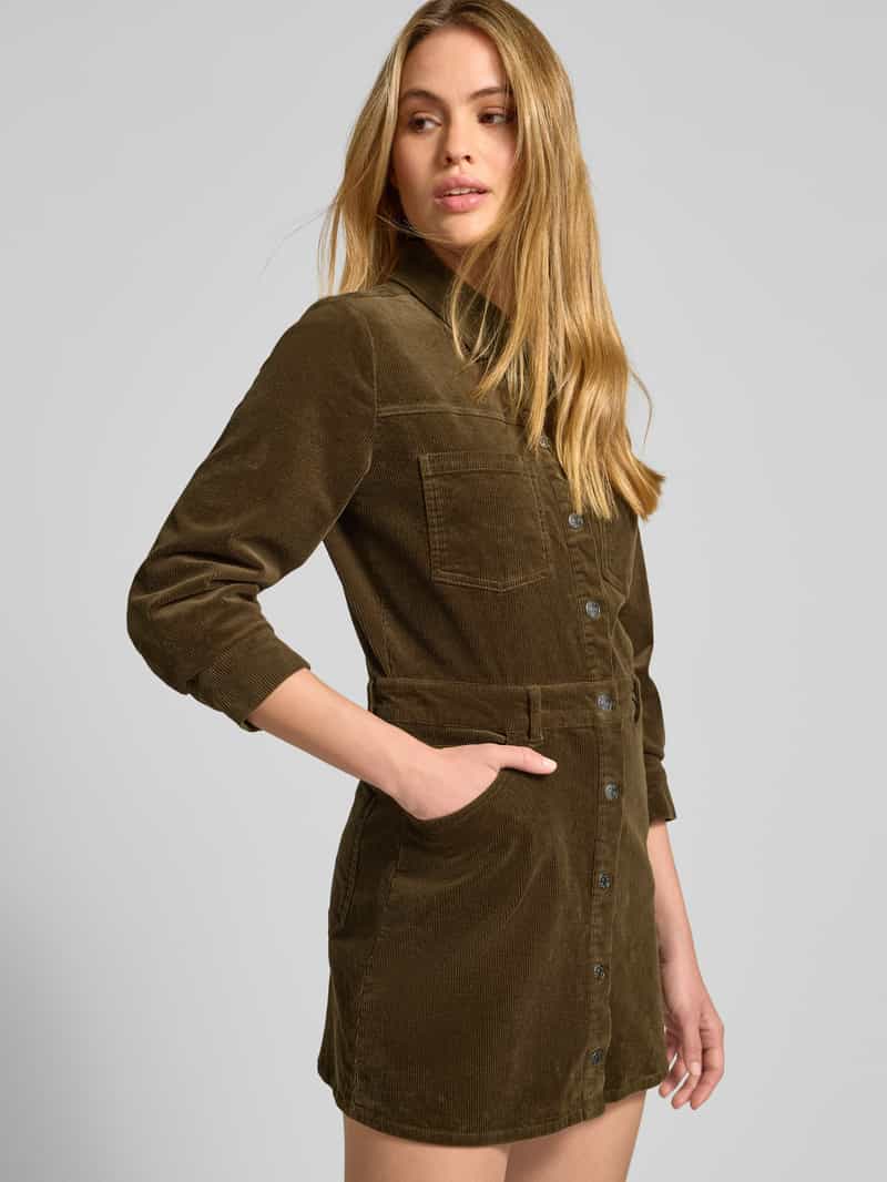 Jake*s Casual Mini-jurk in ribcordlook met borstzakken