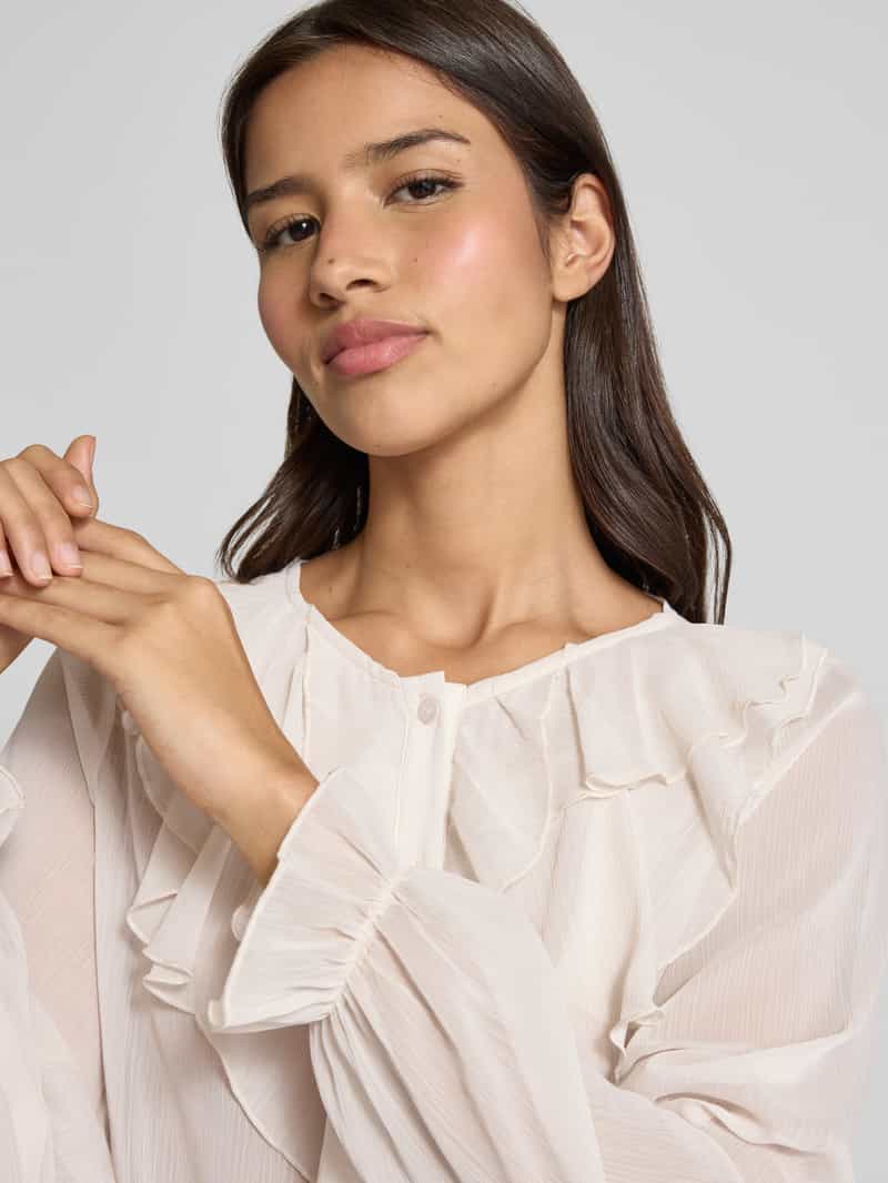 FREE QUENT Regular fit blouse met ruches model 'Ditte'