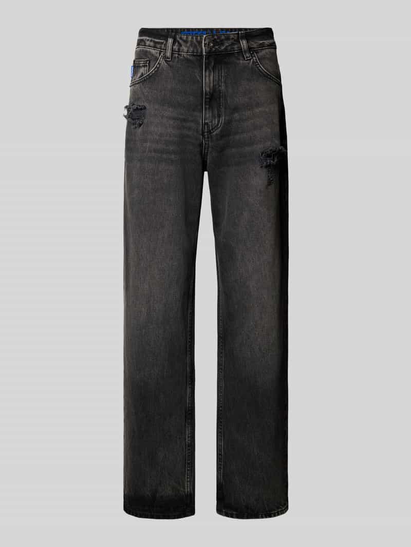 Hugo Blue Loose fit jeans van puur katoen model 'LENI_B'