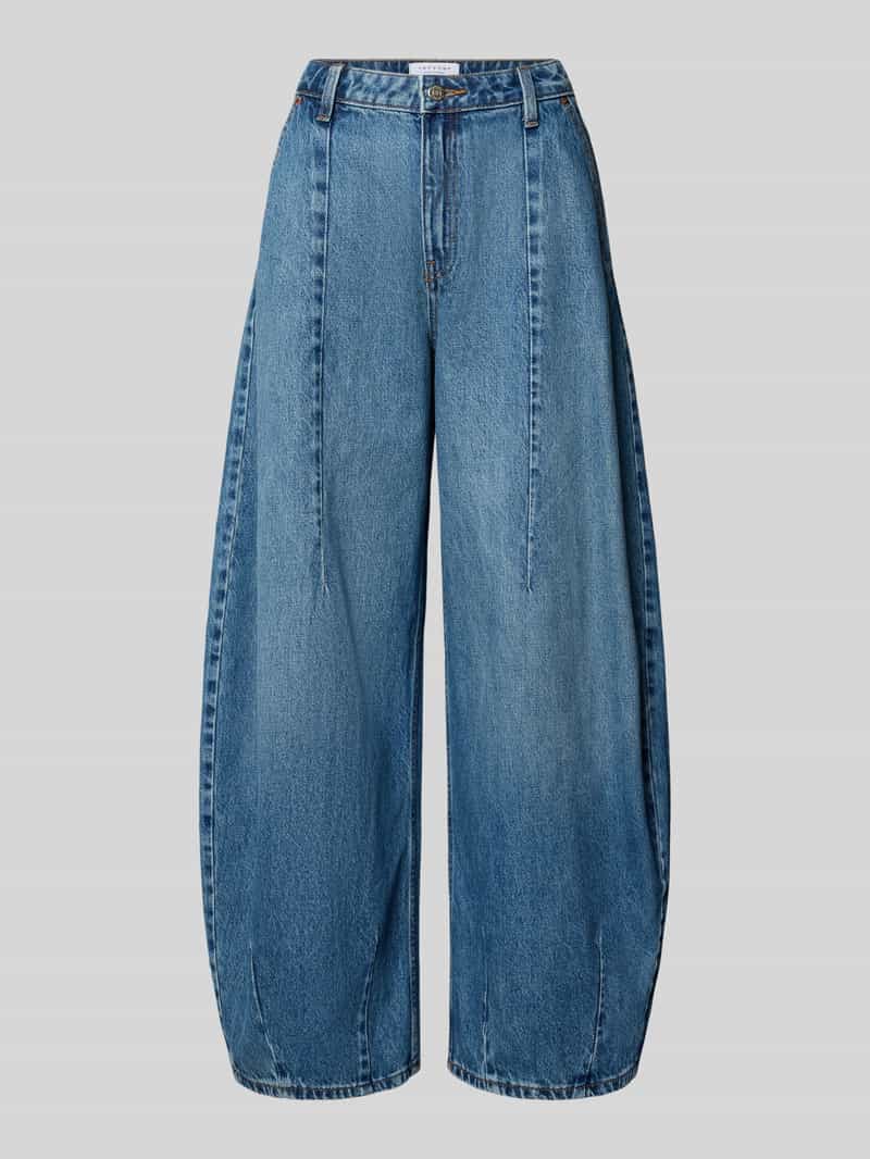 barrel fit jeans met deelingsnaden model 'MATHILDE'