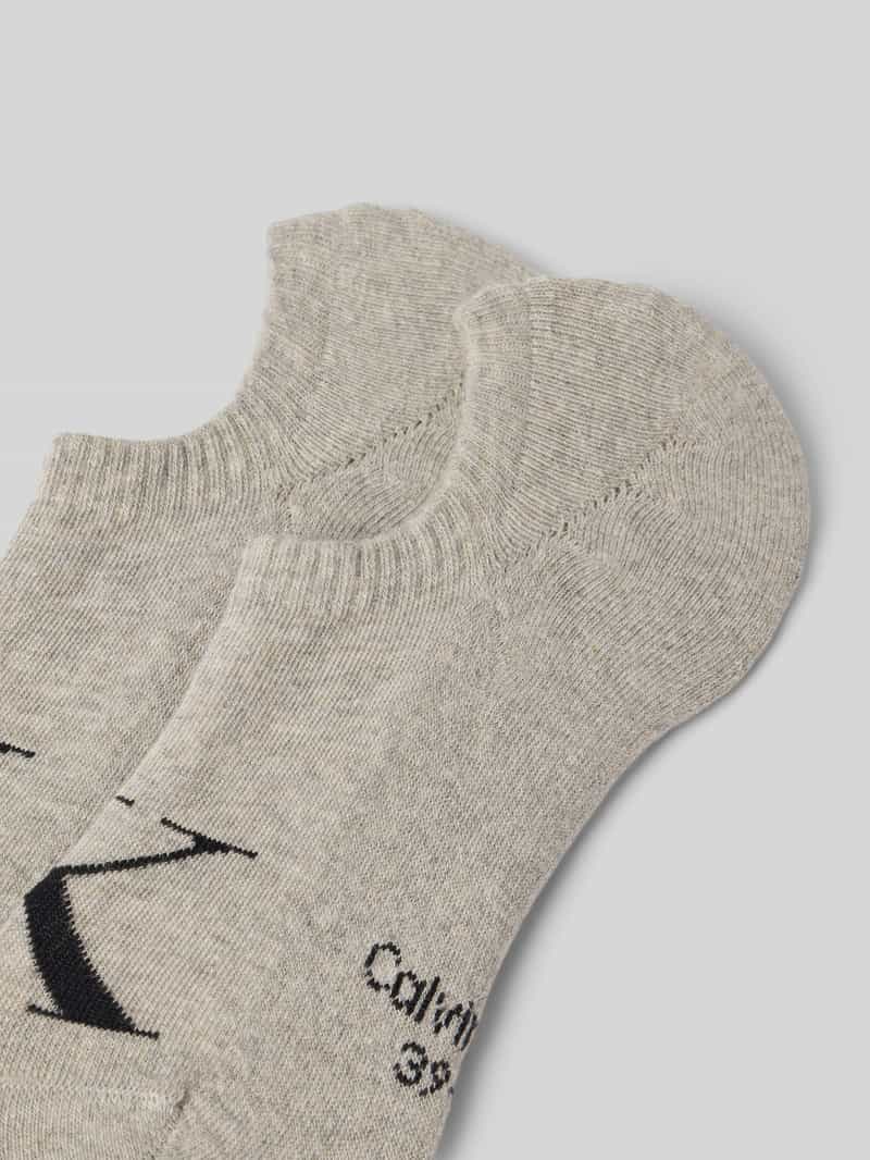 Calvin Klein Jeans Sneakersokken met logostitching in een set van 2 stuks