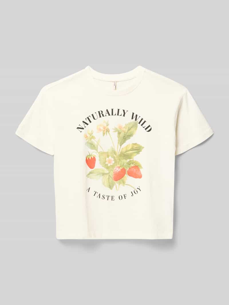 regular fit T-shirt van puur katoen model 'SARA'