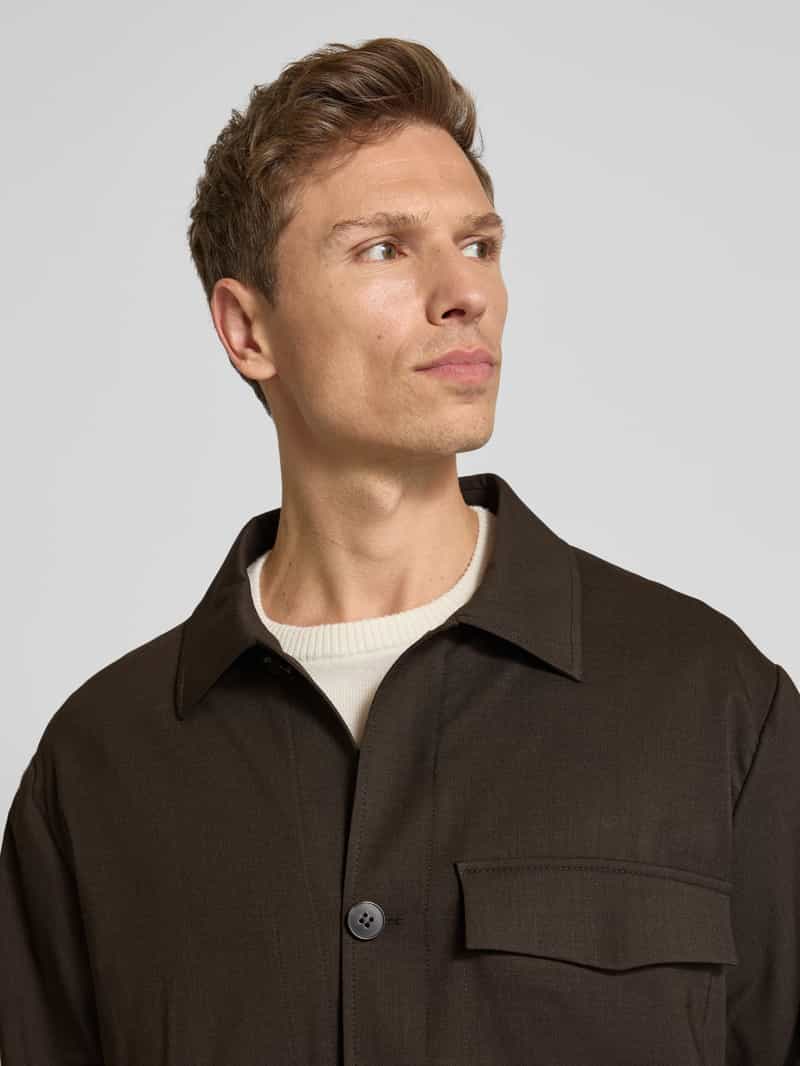 ANNARR Relaxed fit overhemdjack met borstzak model 'KARL'