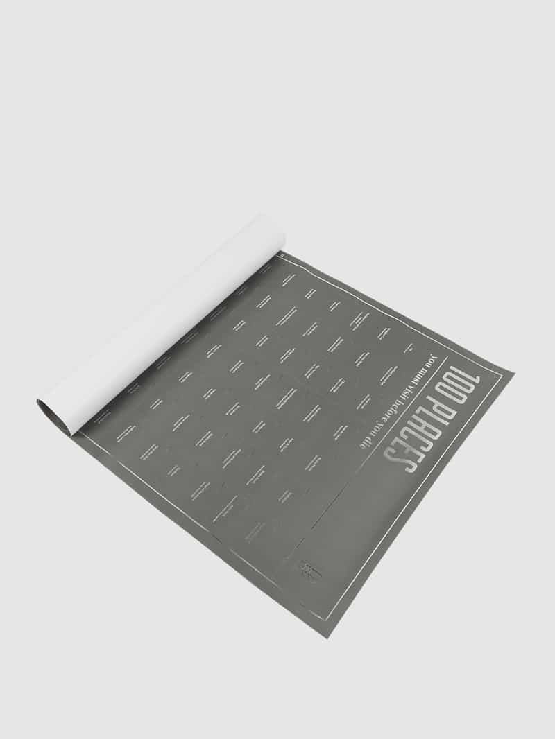 Interactieve poster van papier, model '100 plaatsen'