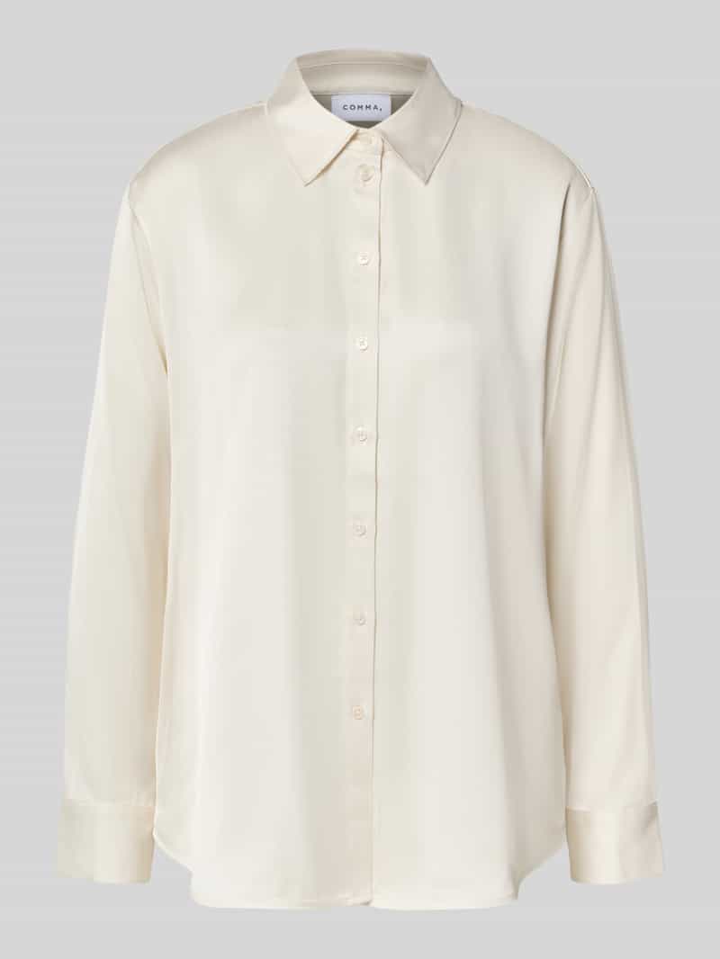 relaxed fit overhemdblouse van viscosemix