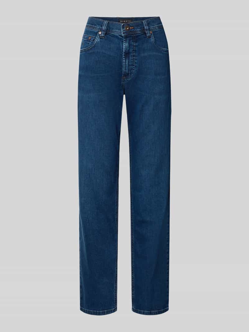 straight fit jeans van katoenmix
