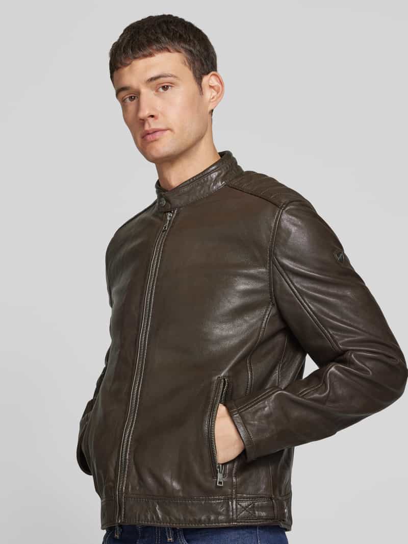 gipsy Leren jack met opstaande kraag model 'Brody'